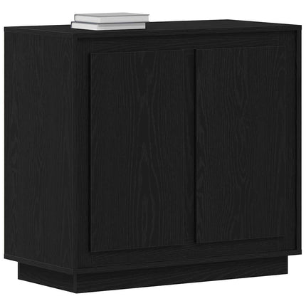 Sideboard Svart Ek 80 x 40 x 75 cm Konstruerat trä