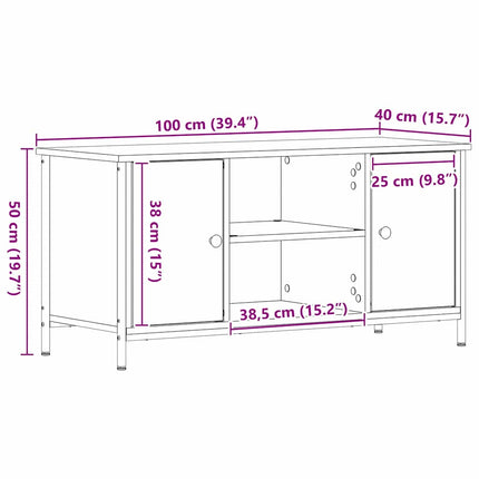 TV-skåp artisan ek 100 x 40 x 50 cm Konstruerat trä