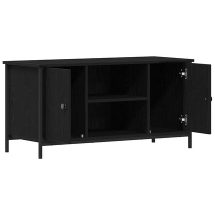 TV-skåp 100 x 40 x 50 cm Svart ek Konstruerat trä