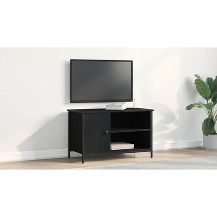 TV-skåp 80 x 40 x 50 cm Svart ek Konstruerat trä