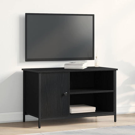 TV-skåp Svart ek 80 x 40 x 50 cm Konstruerat trä
