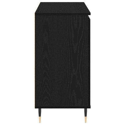 Sideboard Svart Ek 101,5 x 35 x 70 cm Konstruerat trä