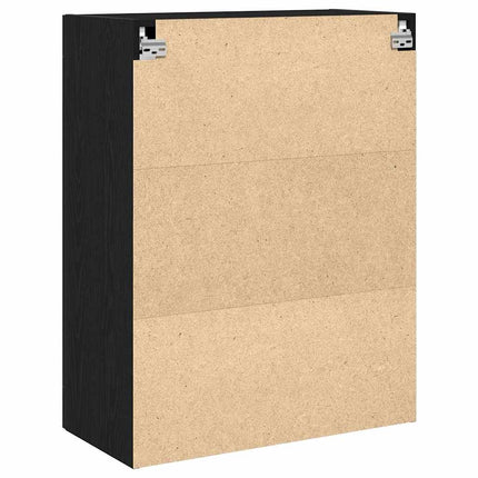 Väggskåp Svart Ek 69,5 x 34 x 90 cm Konstruerat trä