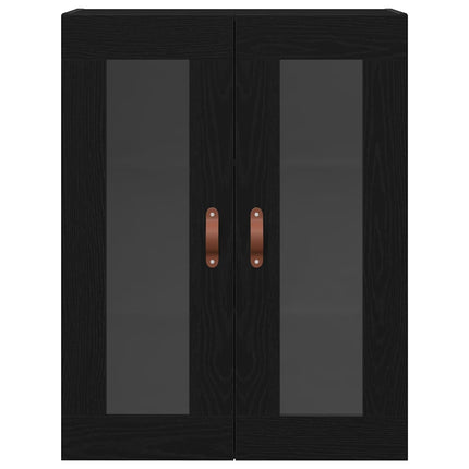 Väggskåp Svart Ek 69,5 x 34 x 90 cm Konstruerat trä