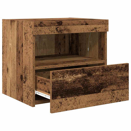 Nattduksbord Gammalt trä 50 x 40 x 45 cm Konstruerat trä