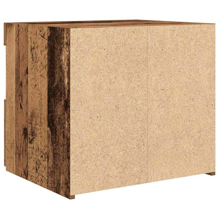 Nattduksbord Gammalt trä 50 x 40 x 45 cm Konstruerat trä