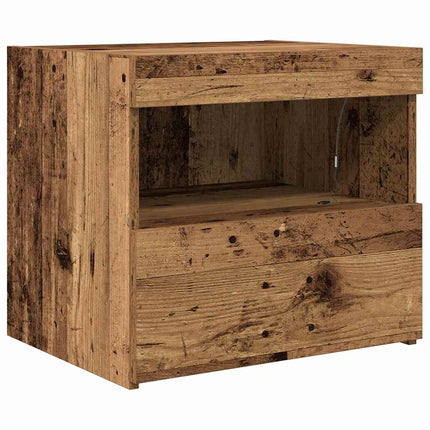 Nattduksbord 2 pcs Gammalt trä 50 x 40 x 45 cm Konstruerat trä