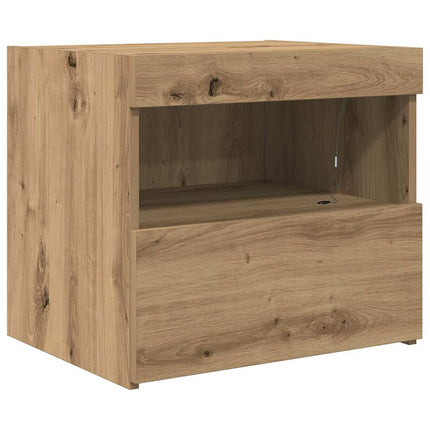 Nattduksbord 2 pcs Artisan Ek 50 x 40 x 45 cm Konstruerat trä