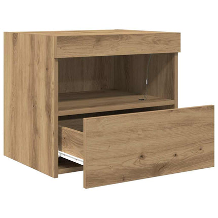 Nattduksbord 2 pcs Artisan Ek 50 x 40 x 45 cm Konstruerat trä