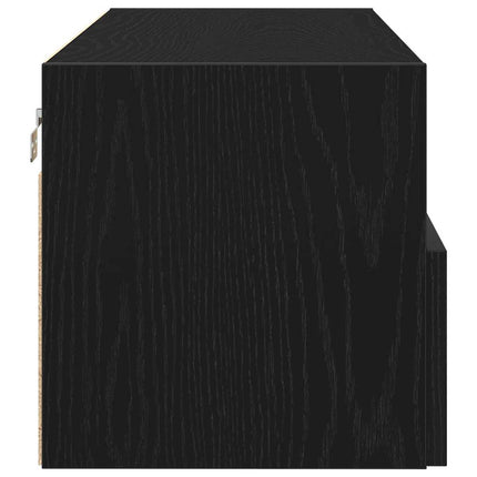 TV Vägghylla 100 x 30 x 30 cm Svart Ek Konstruerat trä