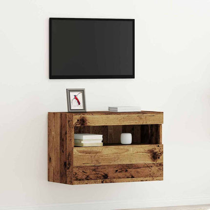 TV Vägghylla Gammalt trä 60 x 30 x 40 cm Konstruerat trä