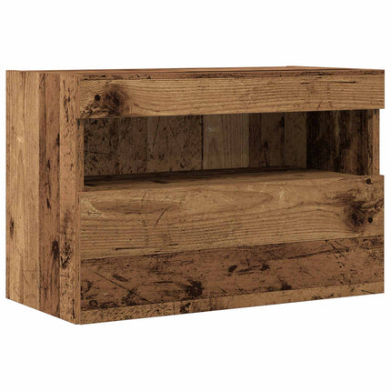 TV Vägghylla Gammalt trä 60 x 30 x 40 cm Konstruerat trä