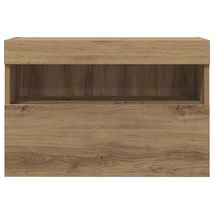 TV Vägghylla med LED artisan ek 60 x 30 x 40 cm Konstruerat trä