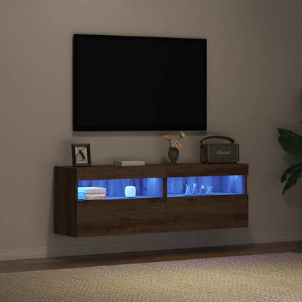 TV Vägghylla 2 pcs artisan ek 60 x 30 x 40 cm Konstruerat trä