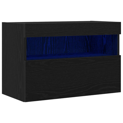 TV Vägghylla 60 x 30 x 40 cm Svart ek Konstruerat trä