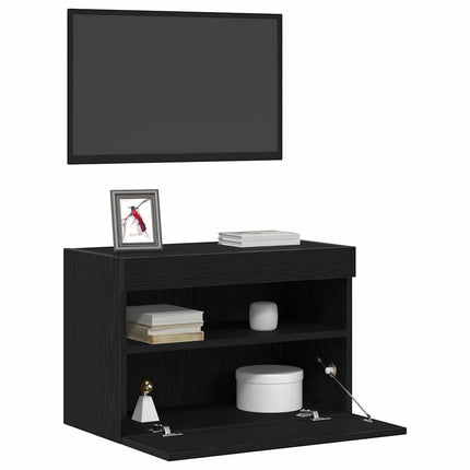 TV Vägghylla 60 x 30 x 40 cm Svart ek Konstruerat trä