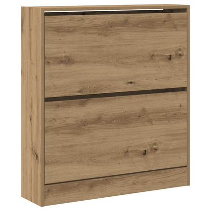 Skoskåp med hylla Rökt ek 80 x 21 x 87,5 cm Konstruerat trä