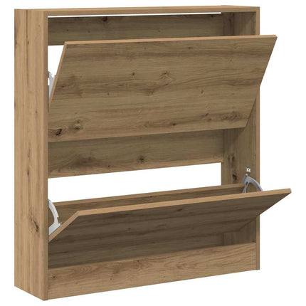 Skoskåp med hylla Rökt ek 80 x 21 x 87,5 cm Konstruerat trä
