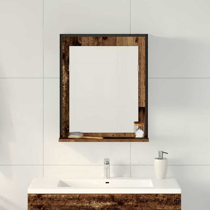 Spegel Gammalt trä 50 x 12 x 60 cm Glas och konstruerat trä