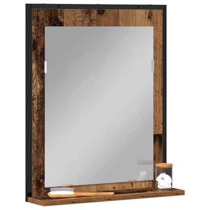 Spegel Gammalt trä 50 x 12 x 60 cm Glas och konstruerat trä