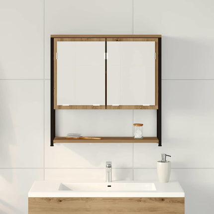 Spegelskåp med hylla Artisan Ek 60 x 16 x 60 cm Konstruerat trä