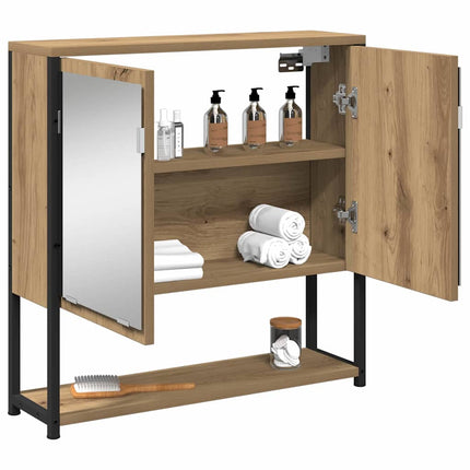 Spegelskåp med hylla Artisan Ek 60 x 16 x 60 cm Konstruerat trä