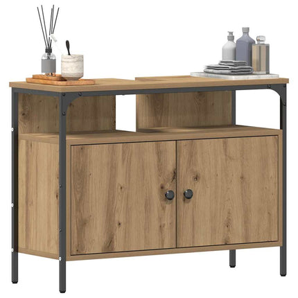 Badrumsskåp med handfat artisan ek 80 x 30 x 60 cm