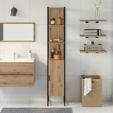 Badrumsskåp artisan ek 33 x 33 x 185,5 cm Konstruerat trä