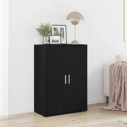 Sideboard Svart Ek 60 x 31 x 84 cm Konstruerat trä