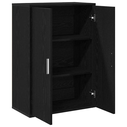 Sideboard Svart Ek 60 x 31 x 84 cm Konstruerat trä