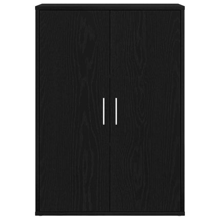 Sideboard Svart Ek 60 x 31 x 84 cm Konstruerat trä