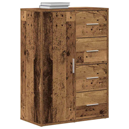 Sideboard med låda Gammalt trä 60 x 31 x 84 cm Konstruerat trä