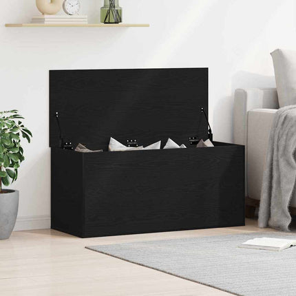 Förvaringslåda Svart ek 100 x 42 x 46 cm Konstruerat trä