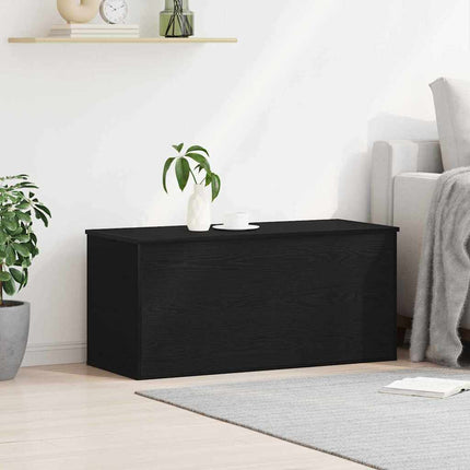 Förvaringslåda Svart ek 100 x 42 x 46 cm Konstruerat trä