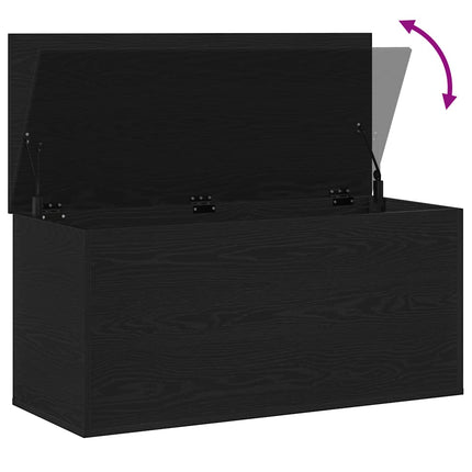 Förvaringslåda Svart ek 100 x 42 x 46 cm Konstruerat trä