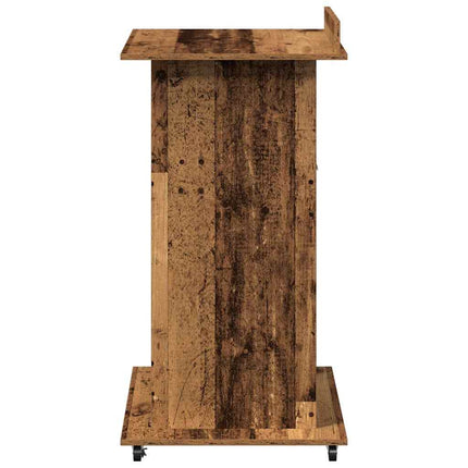 Podium med låda Gammalt trä 55 x 55 x 107 cm Konstruerat trä