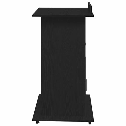Podium med låda Svart Ek 55 x 55 x 107 cm Konstruerat trä