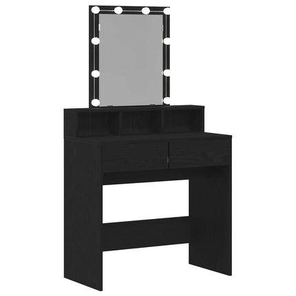 Sminkbord Svart ek 80 x 41 x 144,5 cm Konstruerat trä