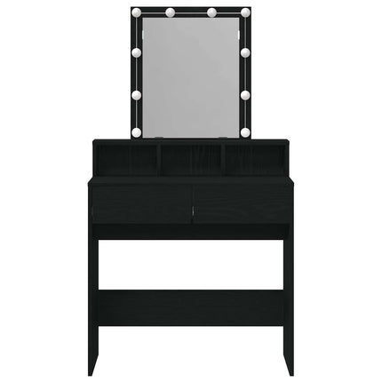 Sminkbord Svart ek 80 x 41 x 144,5 cm Konstruerat trä