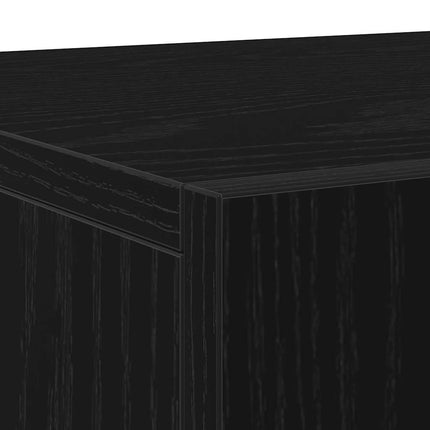 Sideboard Svart Ek 90 x 34 x 80 cm Konstruerat trä