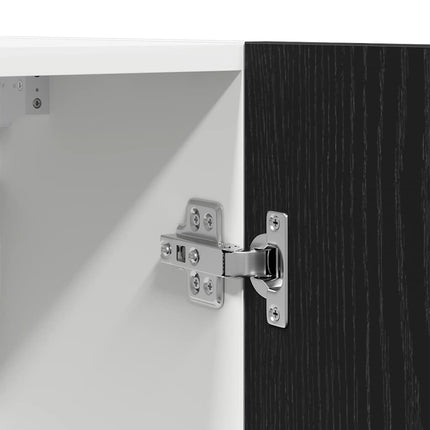 Hängande skåp Svart Ek 50 x 31 x 60 cm Konstruerat trä