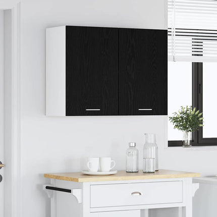 Hängande skåp Lyon Svart Ek 80 x 31 x 60 cm Konstruerat trä