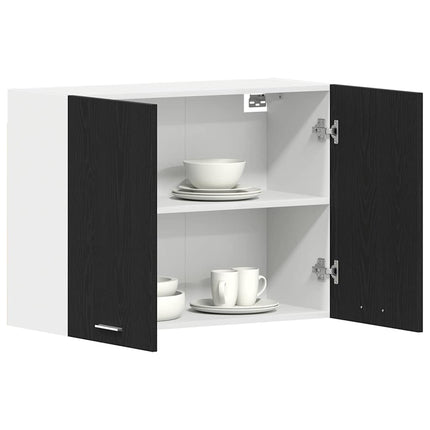 Hängande skåp Lyon Svart Ek 80 x 31 x 60 cm Konstruerat trä