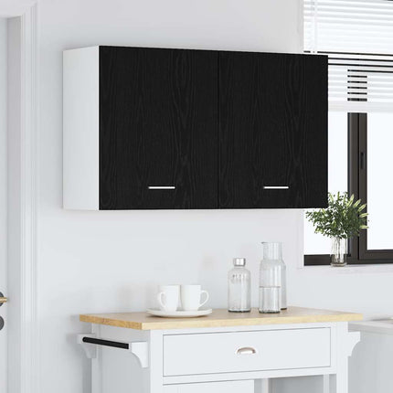 Hängande skåp med hylla Lyon 2 pcs Svart Ek 50 x 31 x 60 cm