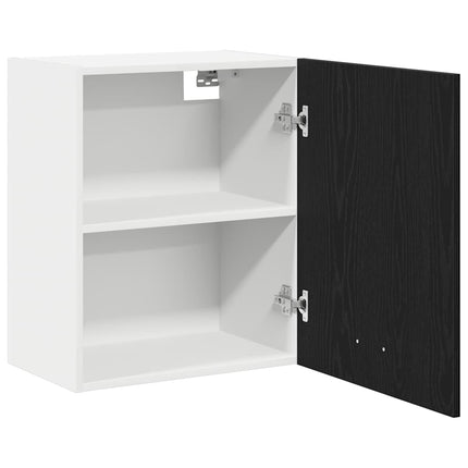 Hängande skåp med hylla Lyon 2 pcs Svart Ek 50 x 31 x 60 cm