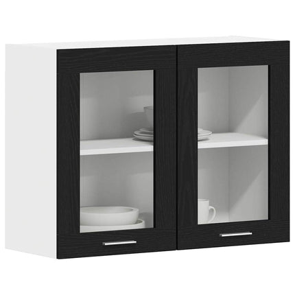 Hängande skåp Lyon Svart Ek 80 x 31 x 60 cm Konstruerat trä