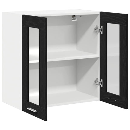 Hängande skåp Svart Ek 60 x 31 x 60 cm Konstruerat trä
