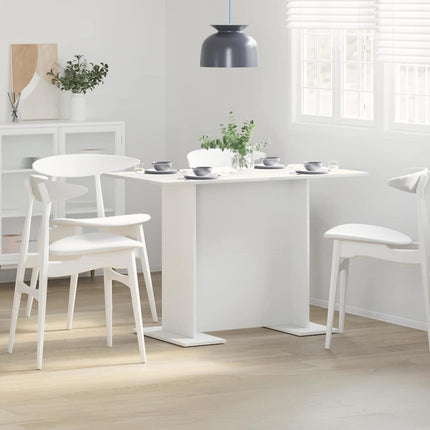 Matbord Vit 110 x 60 x 75 cm Konstruerat trä