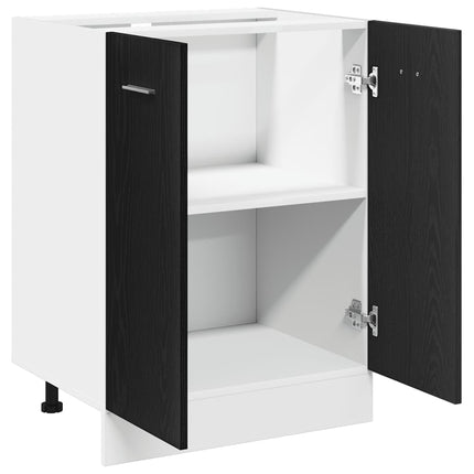 Underskåp Svart Ek 60x46x81,5 cm Konstruerat Trä