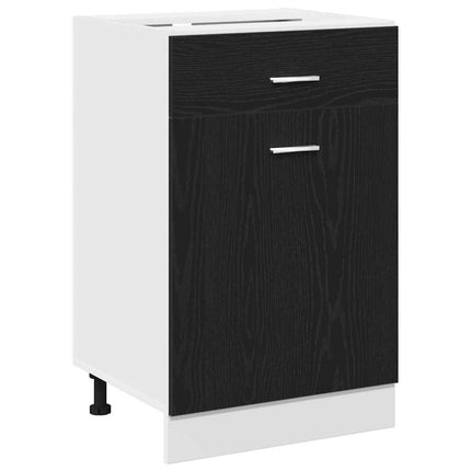 Hängande skåp Svart Ek 50 x 46 x 81,5 cm Konstruerat trä